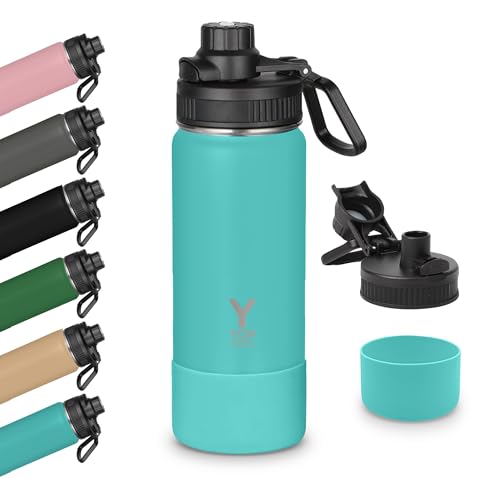 Y TOP 18 oz Insulated Water Bottle Leak Proof Spout Lid Fits in Car Cup Holder