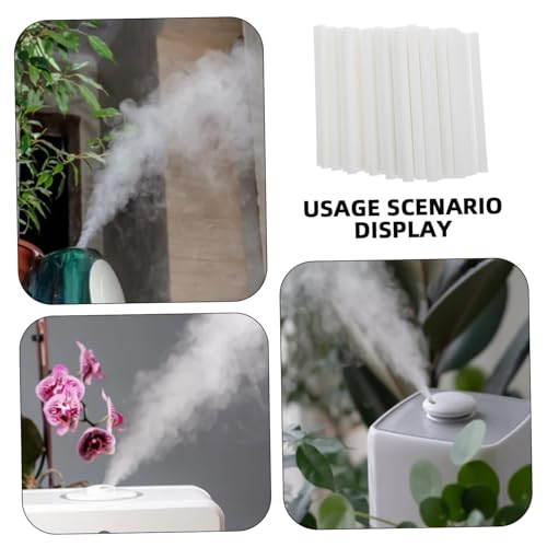50pcs Humidifier Cotton Sticks Absorbent Wicks for Essential Oil Diffusion High Absorbency Sticks for Home and Office Use