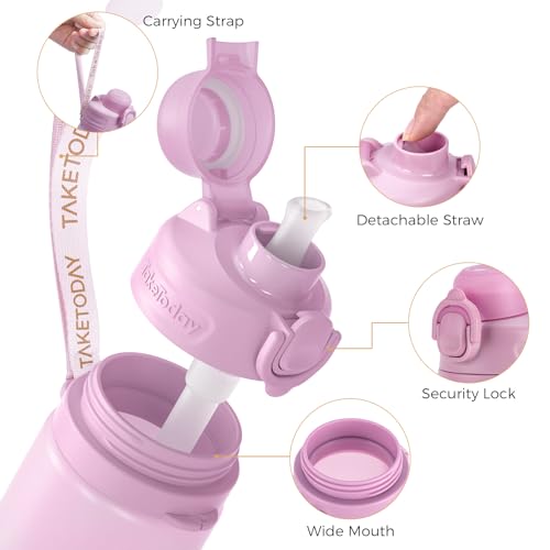 Collapsible Water Bottles with Straw for Travel