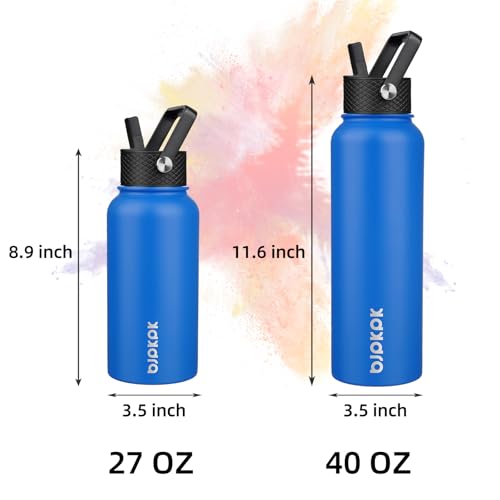27oz Insulated Water Bottle with Straw Lid