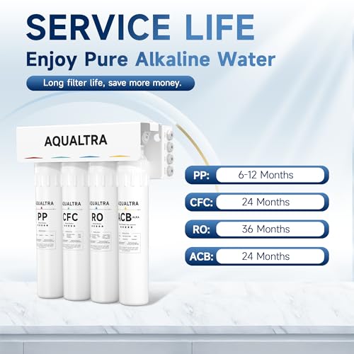 USF-4RF-100 100 GPD Alkaline Reverse Osmosis System 3: 1 Pure to Drain Under Sink Water Filtration System with Dedicated Faucet