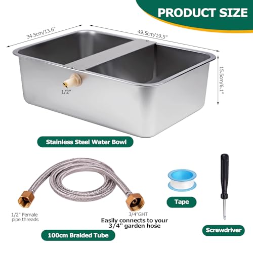 6 Gallon Automatic Dog Water Bowl Dispenser Outdoor Dog Waterer