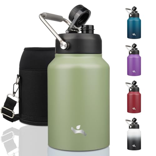 64 oz Insulated Stainless Steel Water Bottle Jug with Handle