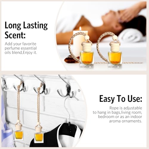 100 Pcs Car Diffuser Bottles Empty Bulk with Wood Cap (100 Count)