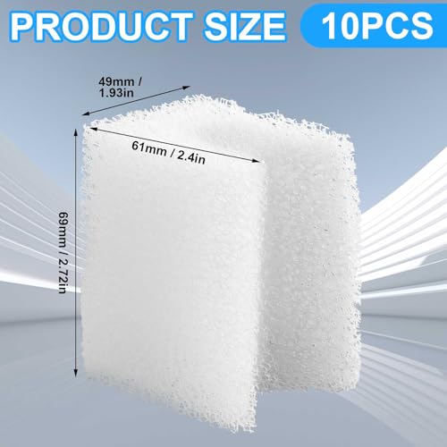 10 Pack Underwater Filter Foam Pads Compatible with Fluval U1 (10 Count)