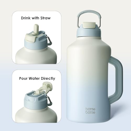 Insulated Water Bottle 64 oz Dual
