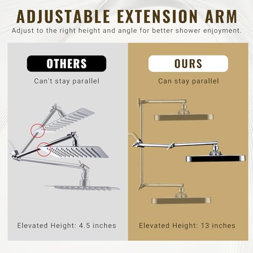 13 Inch Rain Shower Head with Handheld Combo