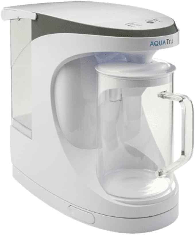 AquaTru Carafe Countertop Sliding Tray - Save Space With The Push of a Button - Slides Easily Under Cabinets
