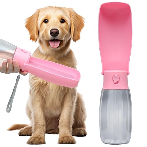 Portable Dog Water Bottle 19oz Pink