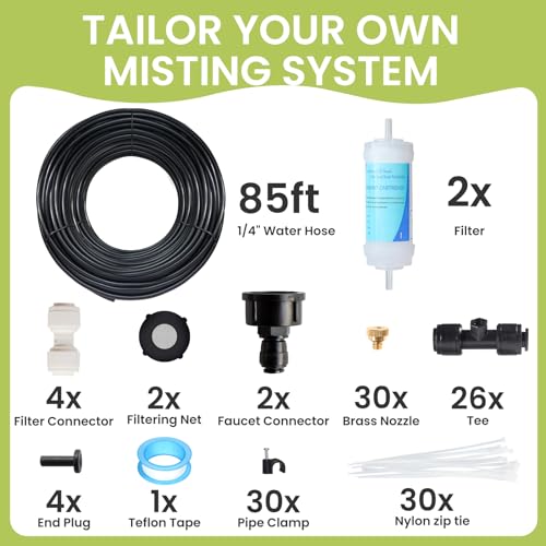 85FT Mister for Outside Patio Misting Cooling System