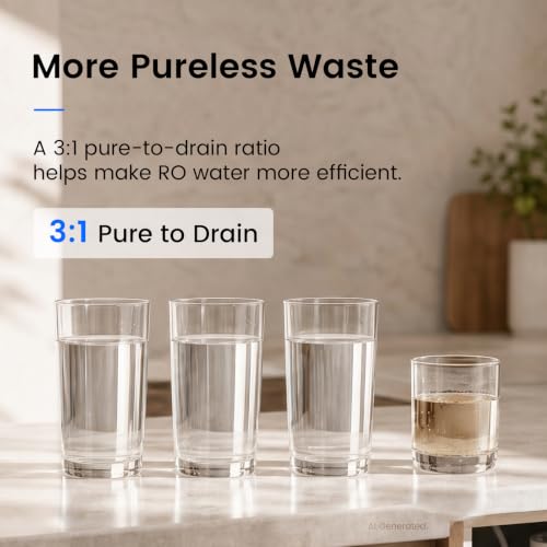 U01 Tankless Reverse Osmosis Water Filter System 800 GPD