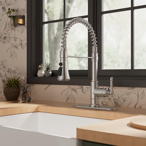Vintage Kitchen Faucet with Pull Down Sprayer