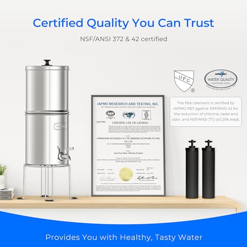 TK-AB-FS Gravity Water Filter System, with Silver Ions Filtration