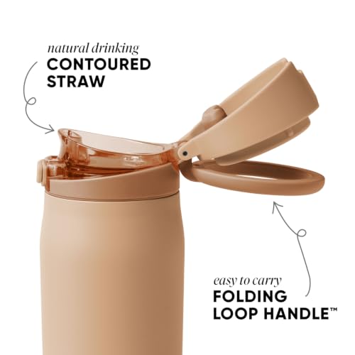 Water Bottle with Straw & Handle