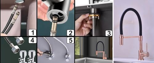 Copper Kitchen Faucet with Pull Down Sprayer