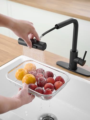 Touchless Black Kitchen Faucets with Pull Down Sprayer