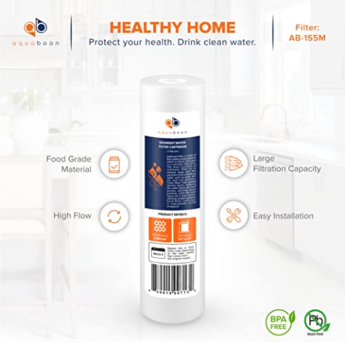 5 Micron 10 x 2.5 House Water Filters Cartridges (20 Count)