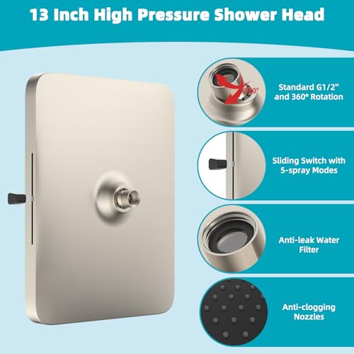 cUPC Certified 5 Spray Modes Shower Head