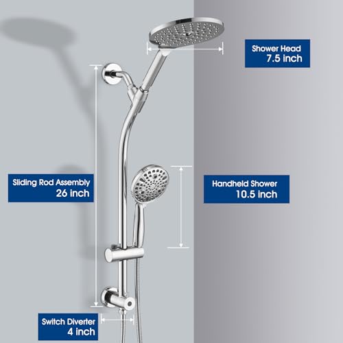 High Pressure Shower Head with Handheld Shower