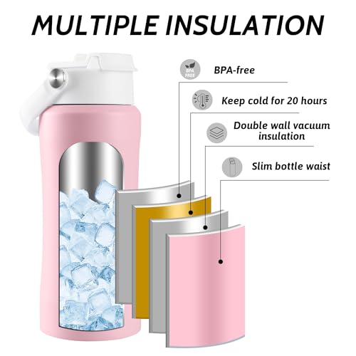Stainless Steel Water Bottle with Portable Bluetooth Speaker TWS