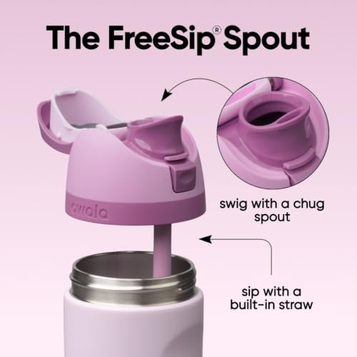 FreeSip Kids Stainless Steel Water Bottle 16 oz Lilac You A lot