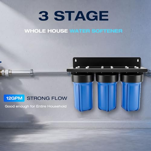 3 Stages Whole House Water Filter and Softener System
