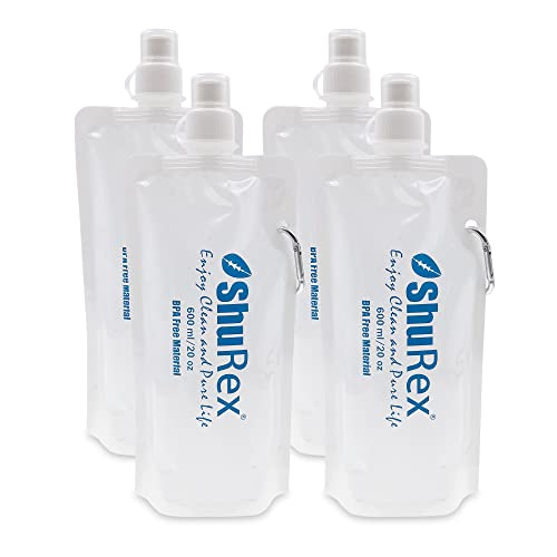20oz Water Pouch for Sawyer Squeeze Mini Water Filtration System (4 Count)