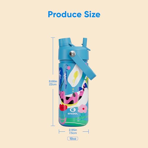 Kids Insualated Water Bottle with Straw