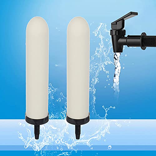 2PCS 7" Ceramic Filter Candle Activated Carbon Replacement Filters Compatible with ProOne and Berkey Countertop Gravity Water Filter System (2 Count)