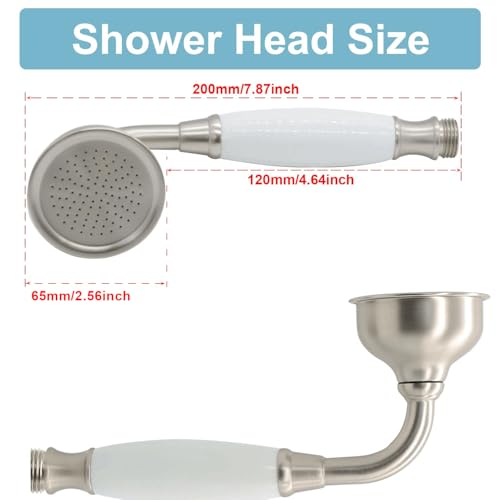 Vintage Handheld Shower Head with 59" Flexible Hose
