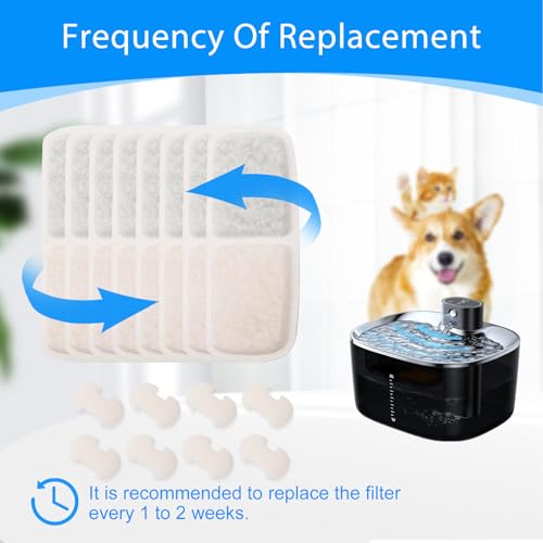 6+6PCS Cat Water Fountain Filter Compatible with FEELNEEDY FN (12 Count)
