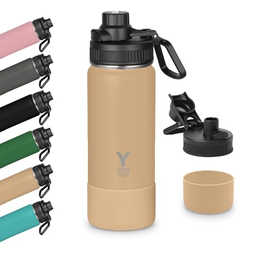 Y TOP 18 oz Insulated Water Bottle Leak Proof Spout Lid Fits in Car Cup Holder