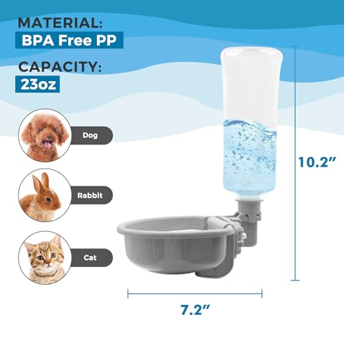 Anti Splash Pet Water Bowl for Crates