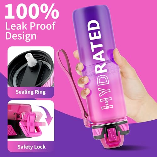Water Bottle with Straw