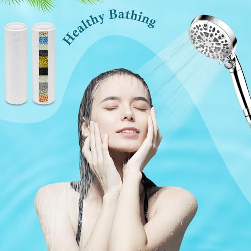 4 packs Citivisovd shower filter cartridge compatible with RexSoul filter handheld shower head can reduce chlorine and fluoride (4 Count)