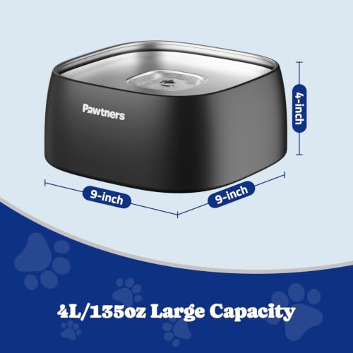 All Stainless Steel Dog Water Bowl No Spill