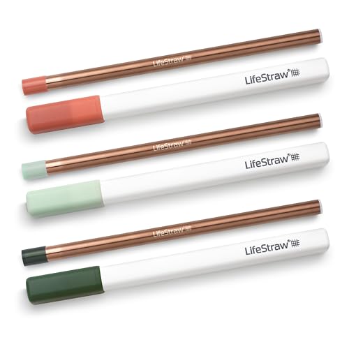 Sip Reusable Stainless Steel Water Filter Drinking Straw with 3 Carry Cases (3 Count)