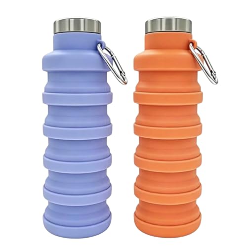 Collapsible Water Bottle 17oz（500ml） (2 Count)