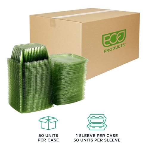 Compostable 32oz Rectangular Deli Containers With Lids (50 Count)