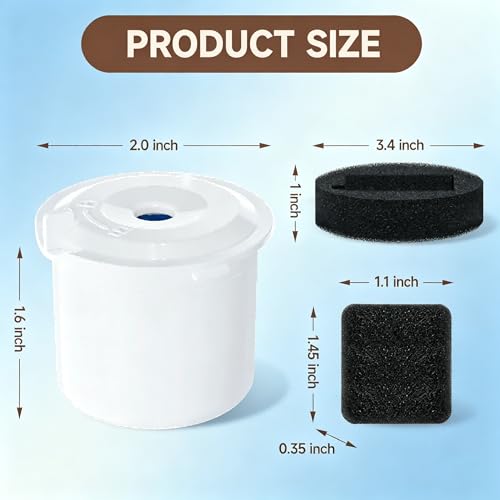 Replacement Glass Cat Water Fountain Filter 6+3+3 Pack