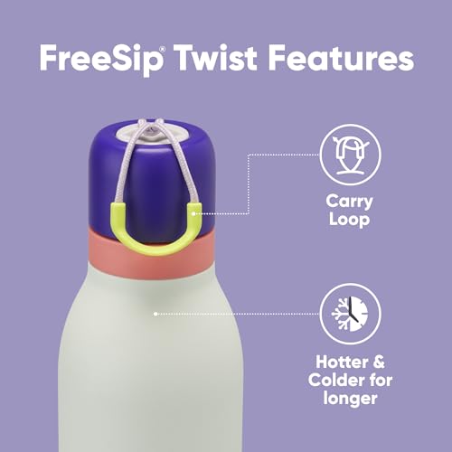 FreeSip Twist Stainless Steel Water Bottle 18 oz Minty Horizons