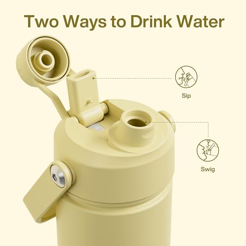Insulated Water Bottle with Straw Stainless Steel Water Bottle