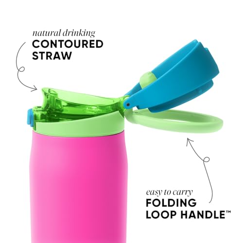 Water Bottle with Straw & Handle