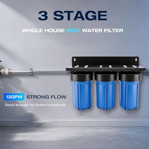 Iron Filter for Well Water 3 Stages Whole House Water Filter