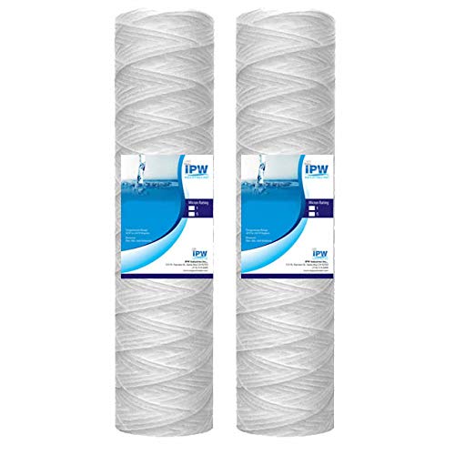 2-Pack 5-Micron String Wound Sediment Filter - Universal Whole House Water Filter Cartridge Replacements for EcoPure EPW2S-WH (2 Count)