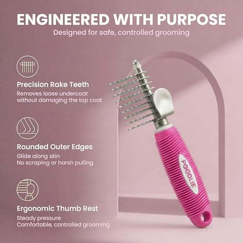 Poodle Dematting Fur Rake Comb Brush for Dogs and Cats