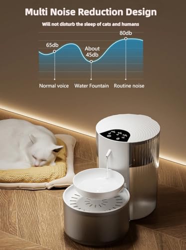 Wireless Cat Water Fountain Cordless No Filters
