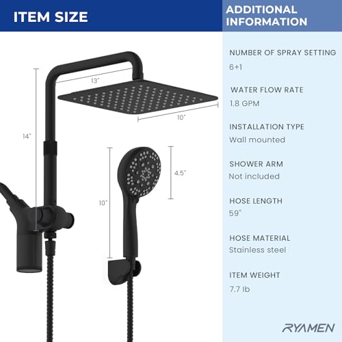 Upgraded Dual Shower Heads Combo