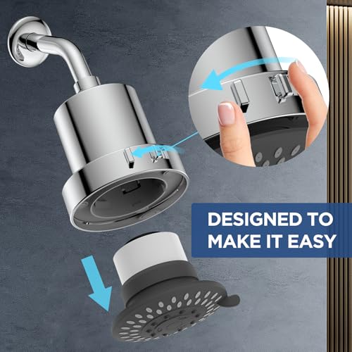 4 Inch Filtered Shower Head with 5 Settings