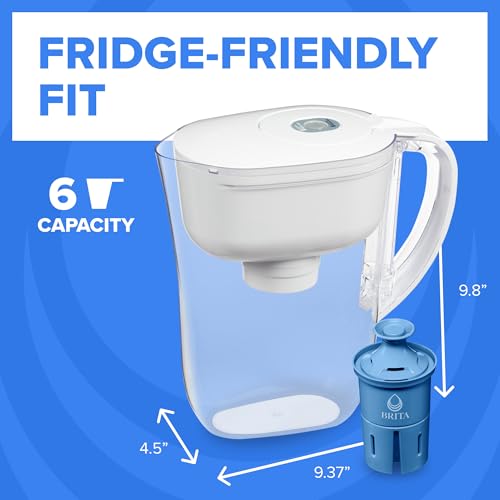 Small 6 Cup Water Filter Pitcher